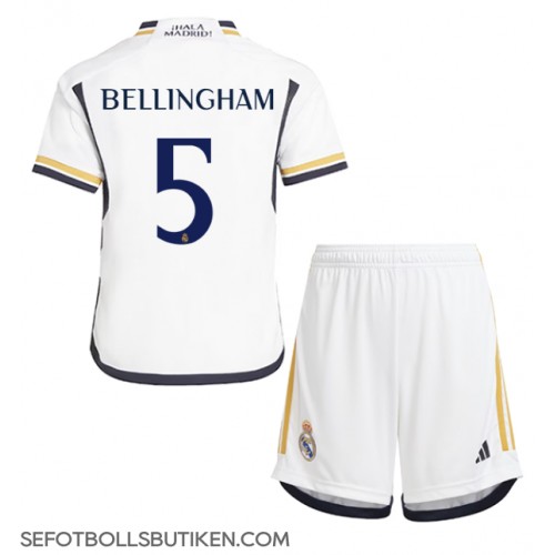 Real Madrid Jude Bellingham #5 Replika Babykläder Hemma matchkläder barn 2023-24 Korta ärmar (+ Korta byxor)
